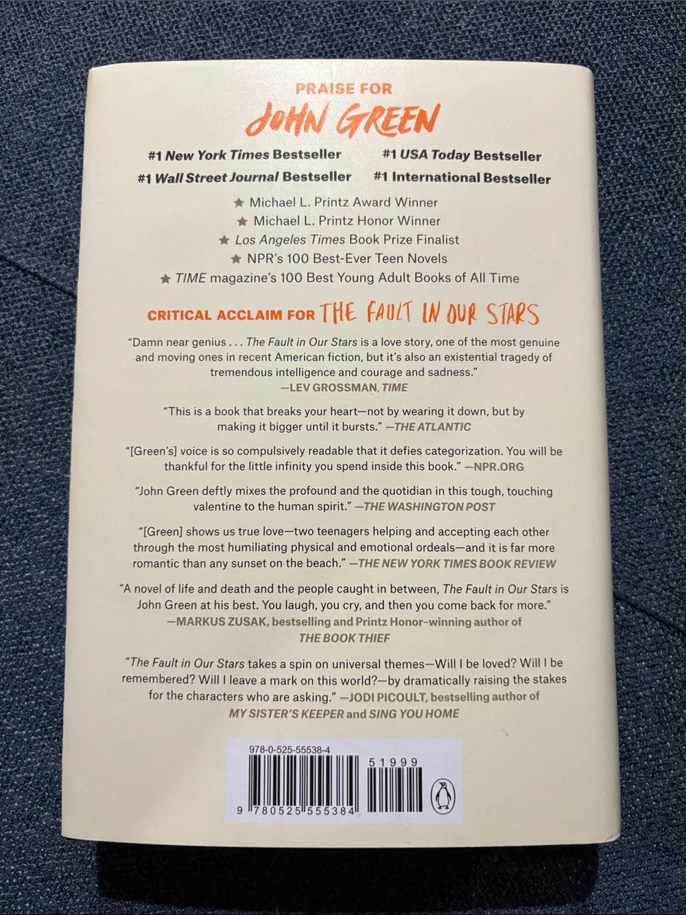 Original Penguin White and Orange 'Turtles All The Way Down' Decorative Book